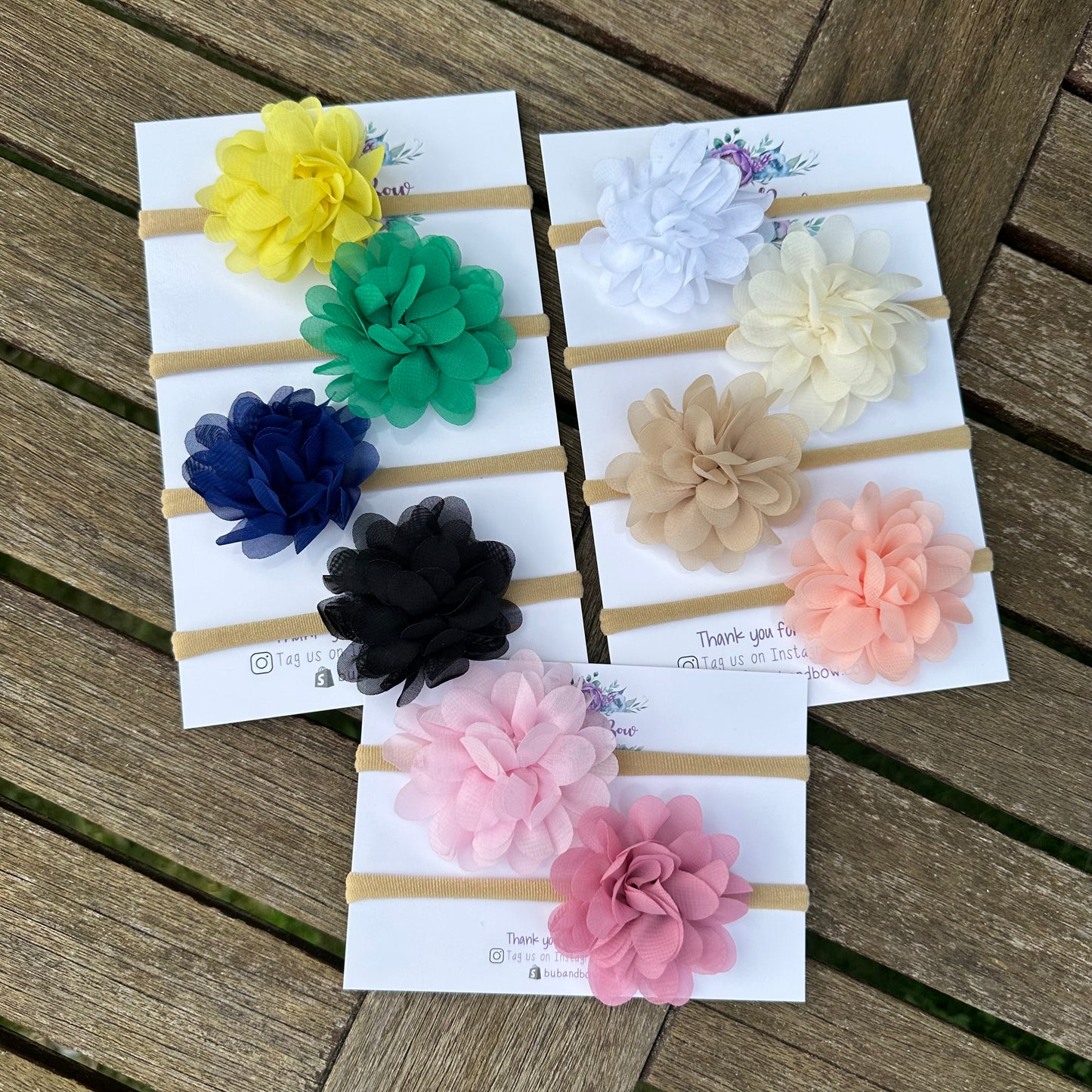 Chiffon Flower Headbands (each)