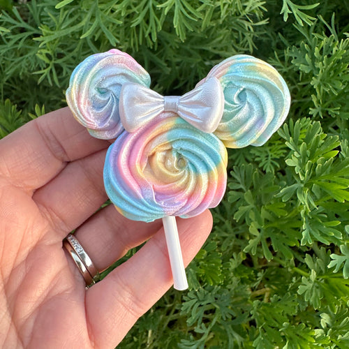 Custom Mouse Lollipop Clay Bow