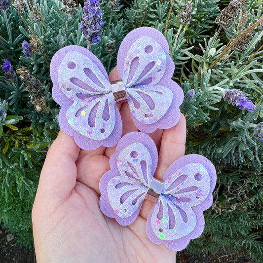 Purple Flutterfly Bow