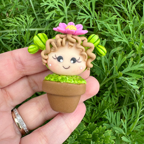 Custom Flower Pot Clay Bow