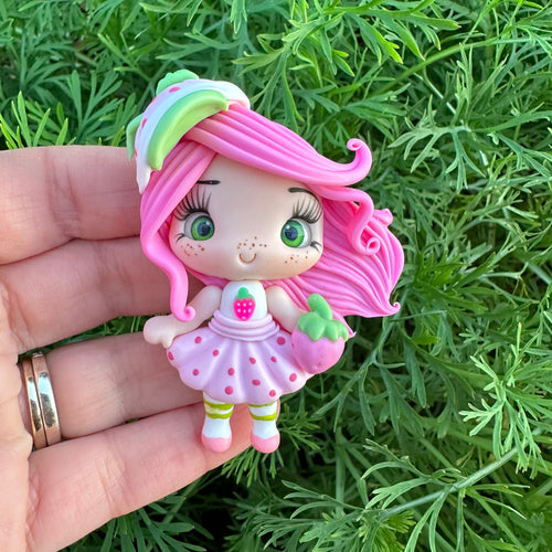 Custom Strawberry Shortcake Clay Bow