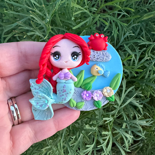 Custom Princess Mermaid Clay Bow