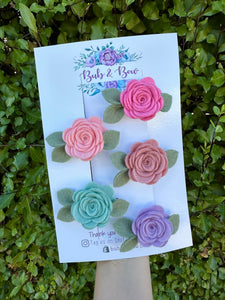 Limited Edition Mini Felt Bloom Set of 5