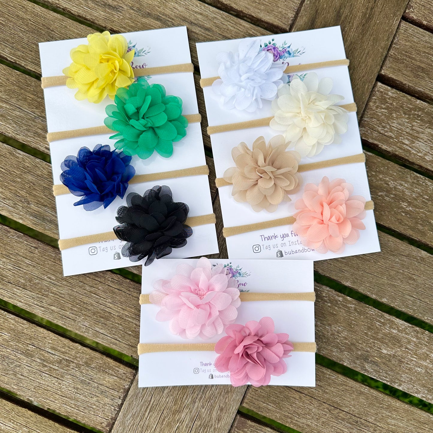 Chiffon Flower Headbands (each)