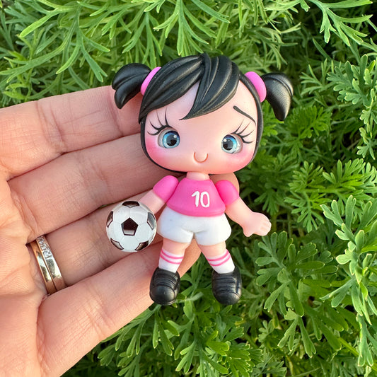 Custom Soccer Girl Clay Bow