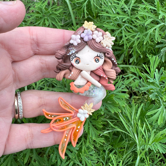 Custom Mermaid Clay Bow