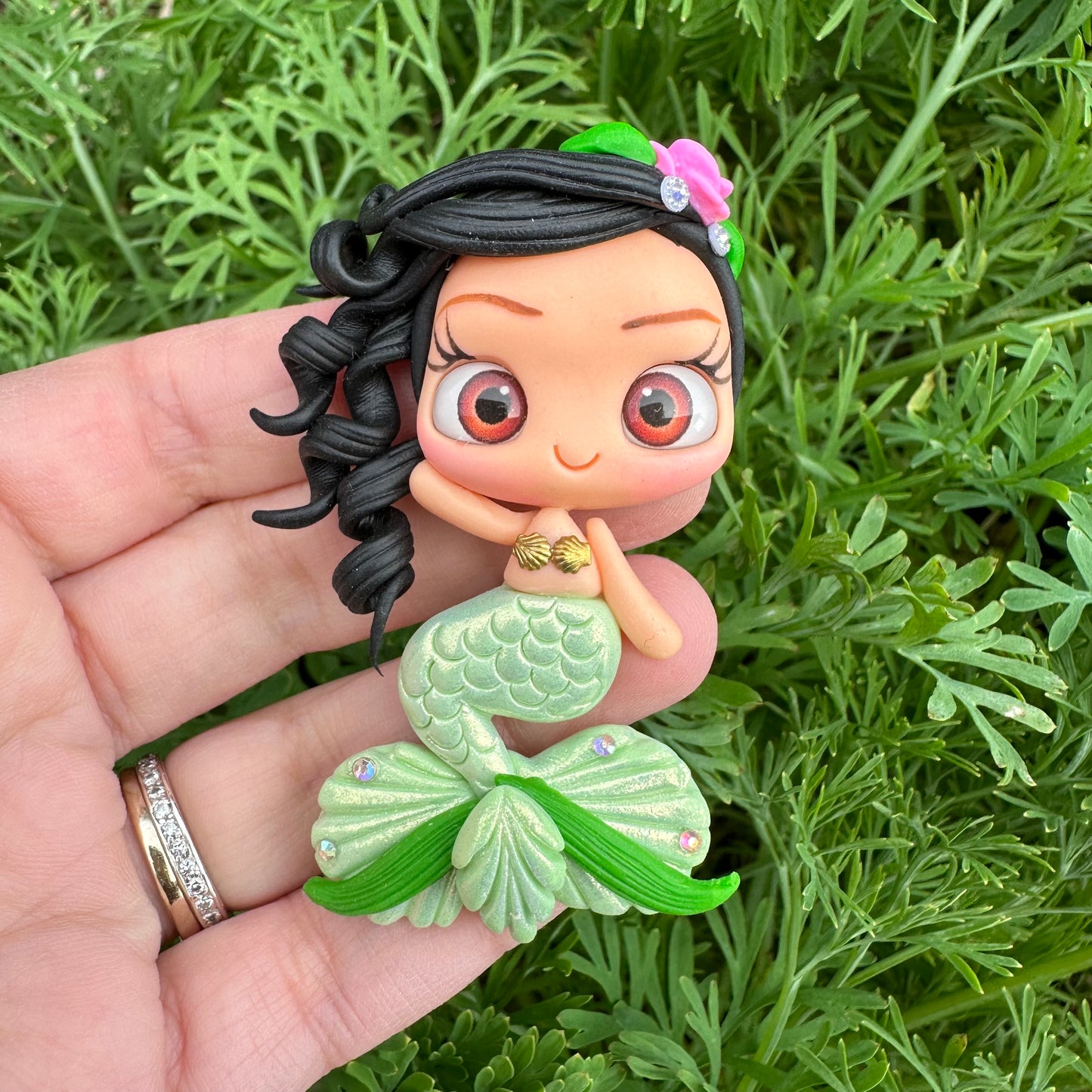 Custom Mermaid Clay Bow