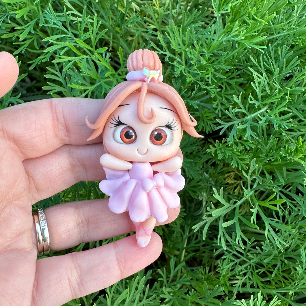 Custom Ballerina Girl Clay Bow