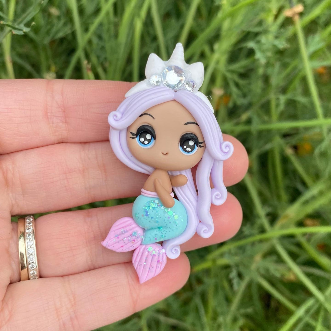 Custom Mermaid Clay Bow