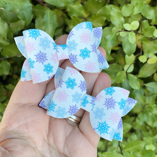 Winter Snowflakes Mini Beauty Bows