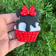 Load image into Gallery viewer, Custom Mouse Cupcake Clay Bow