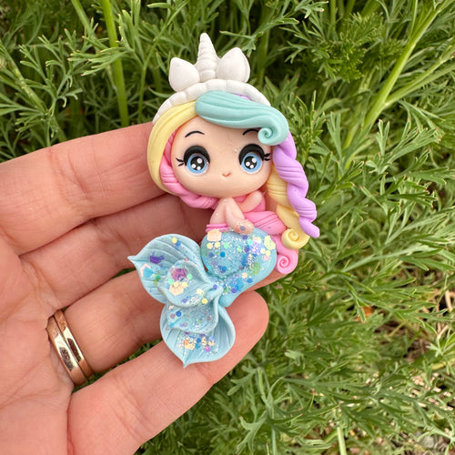 Custom Mermaid Clay Bow