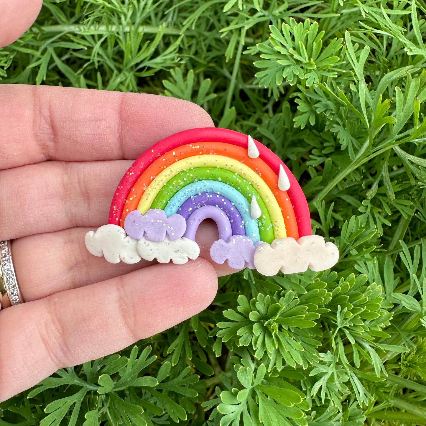 Custom Rainbow Clay Bow