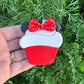 Custom Mouse Cupcake Clay Bow