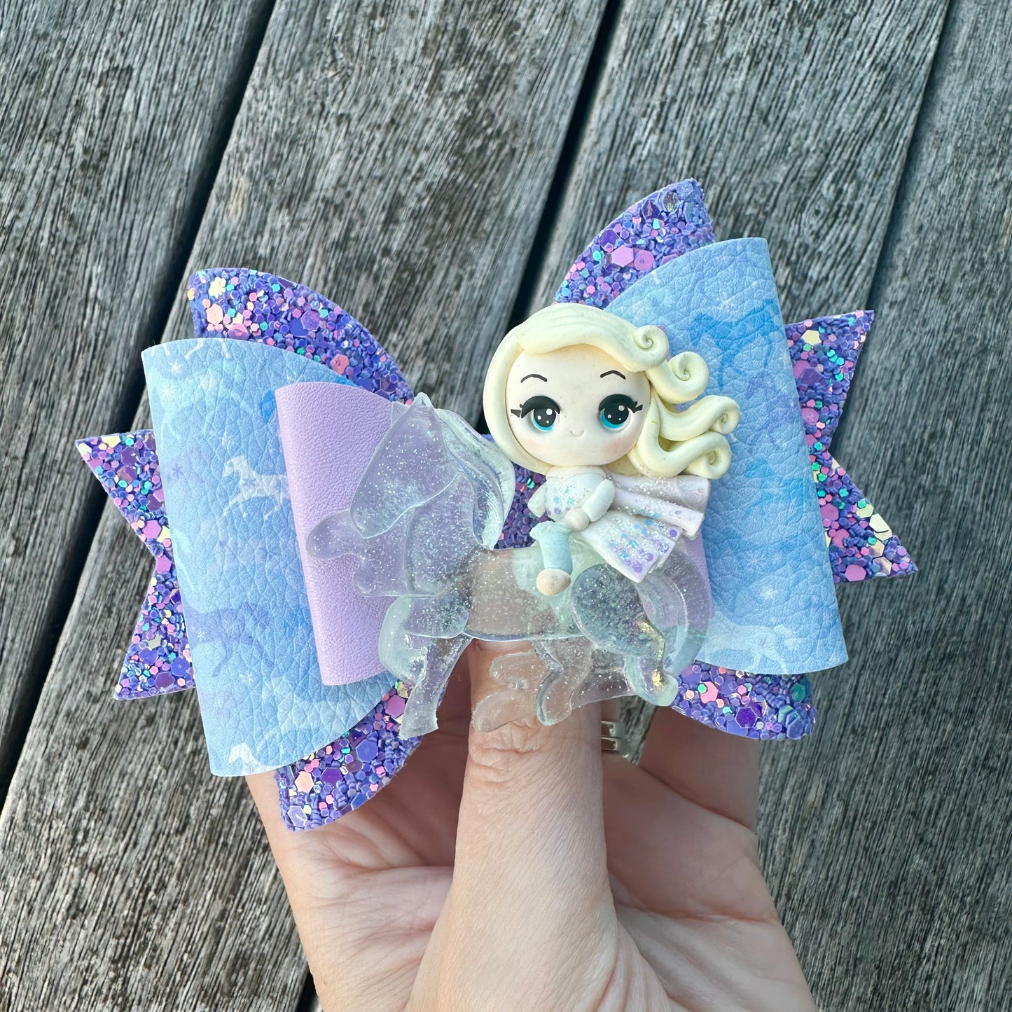 OOAK Elsa & Nok Clay Bow