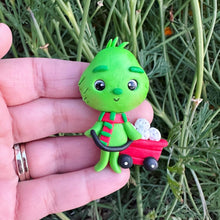 Load image into Gallery viewer, Custom Grinch Clay Bow