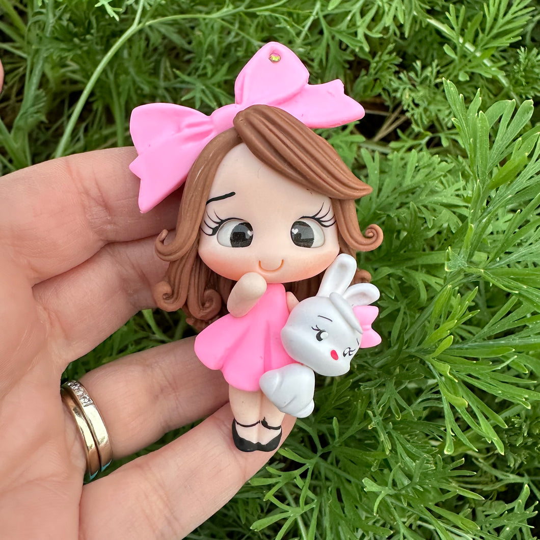 Custom Bunny Girl Clay Bow