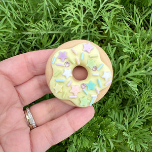 Custom Yellow Donut Clay Bow