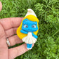 Custom Smurfette Clay Bow