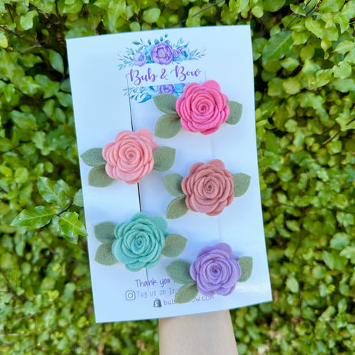 Limited Edition Mini Felt Bloom Set of 5