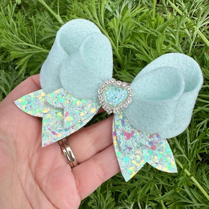 Franchi Fancy Felt/ Glitter Bow (Green)