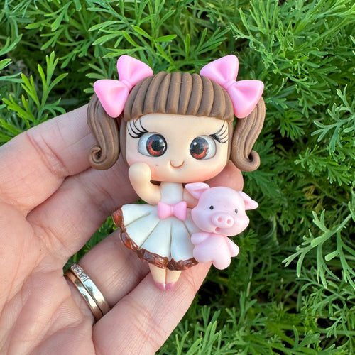 Custom Pig Girl Clay Bow