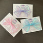 * INTRODUCTORY DEAL* Holo Organza Ribbon Bow Clip Trio (Pink/Blue/ Purple)