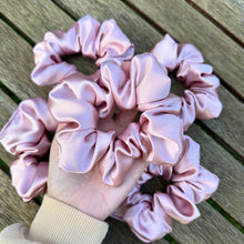 Load image into Gallery viewer, Deluxe Satin Scrunchie (regular)// Opal Pink