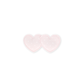 Heart Clip// Snowy Pink