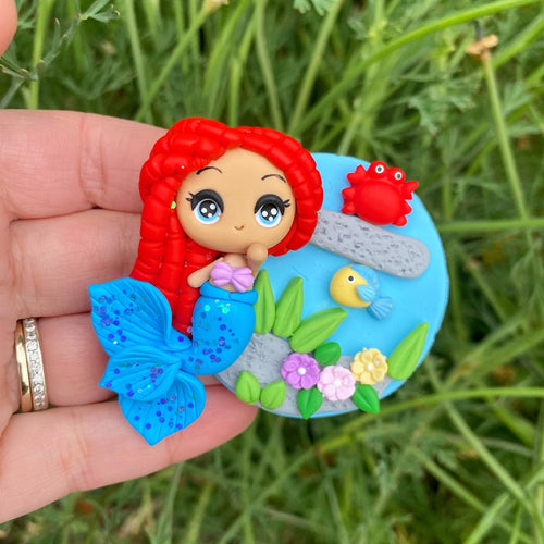 Custom Princess Mermaid Clay Bow