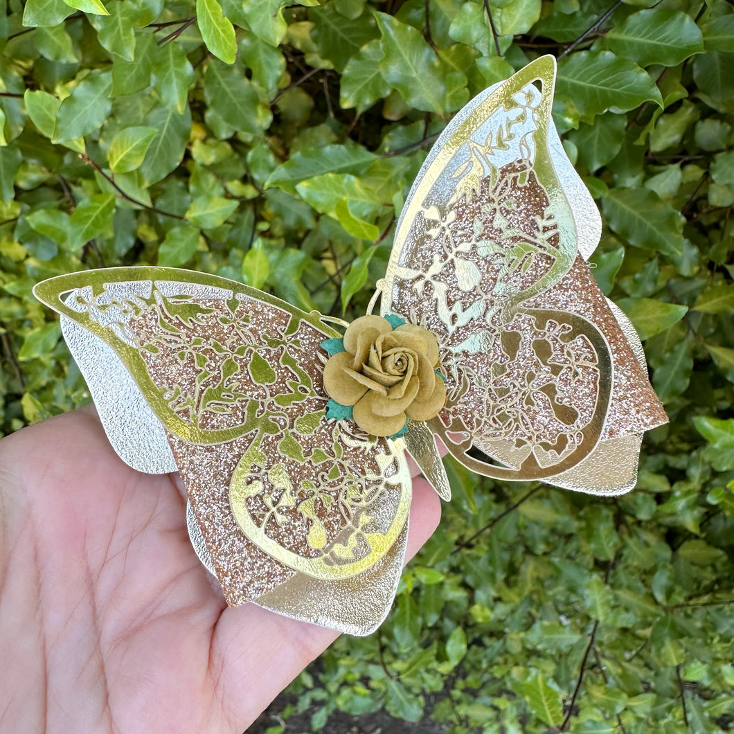 Gold Filigree Butterfly Bow