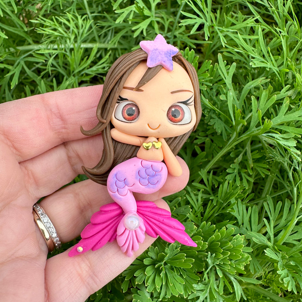 Custom Mermaid Clay Bow