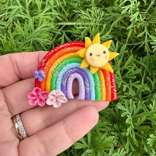 Custom Rainbow Clay Bow