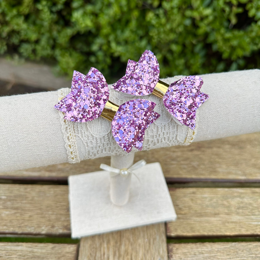 Baby Dolly Classic Glitter Bows// Wisteria