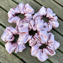 Load image into Gallery viewer, Deluxe Satin Scrunchie (regular)// Opal Pink