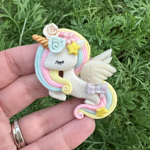 Custom Unicorn Clay Bow