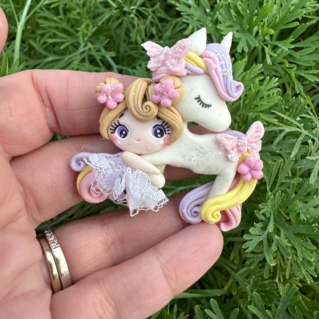 Custom Unicorn Clay Bow