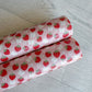 Bow Strawberry Printed Leather