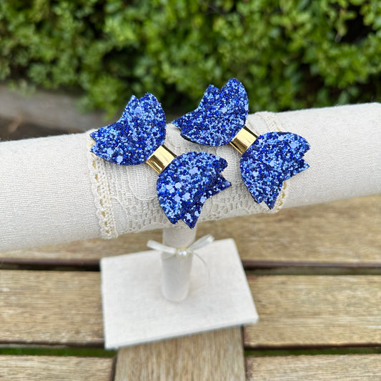 Baby Dolly Classic Glitter Bows// Violet