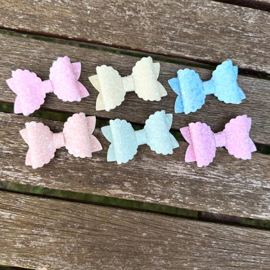 Pastel Unicorn Crystal Glitter Set (6 bows)