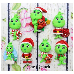 Custom Grinch Sack Clay Bow