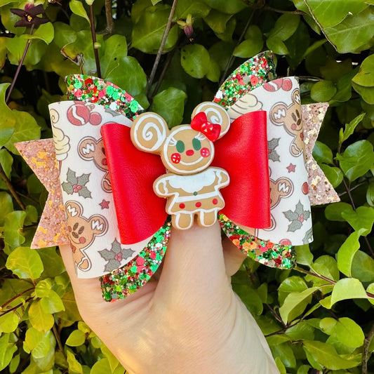 Christmas Mouse Maria Clay bow (12cm)