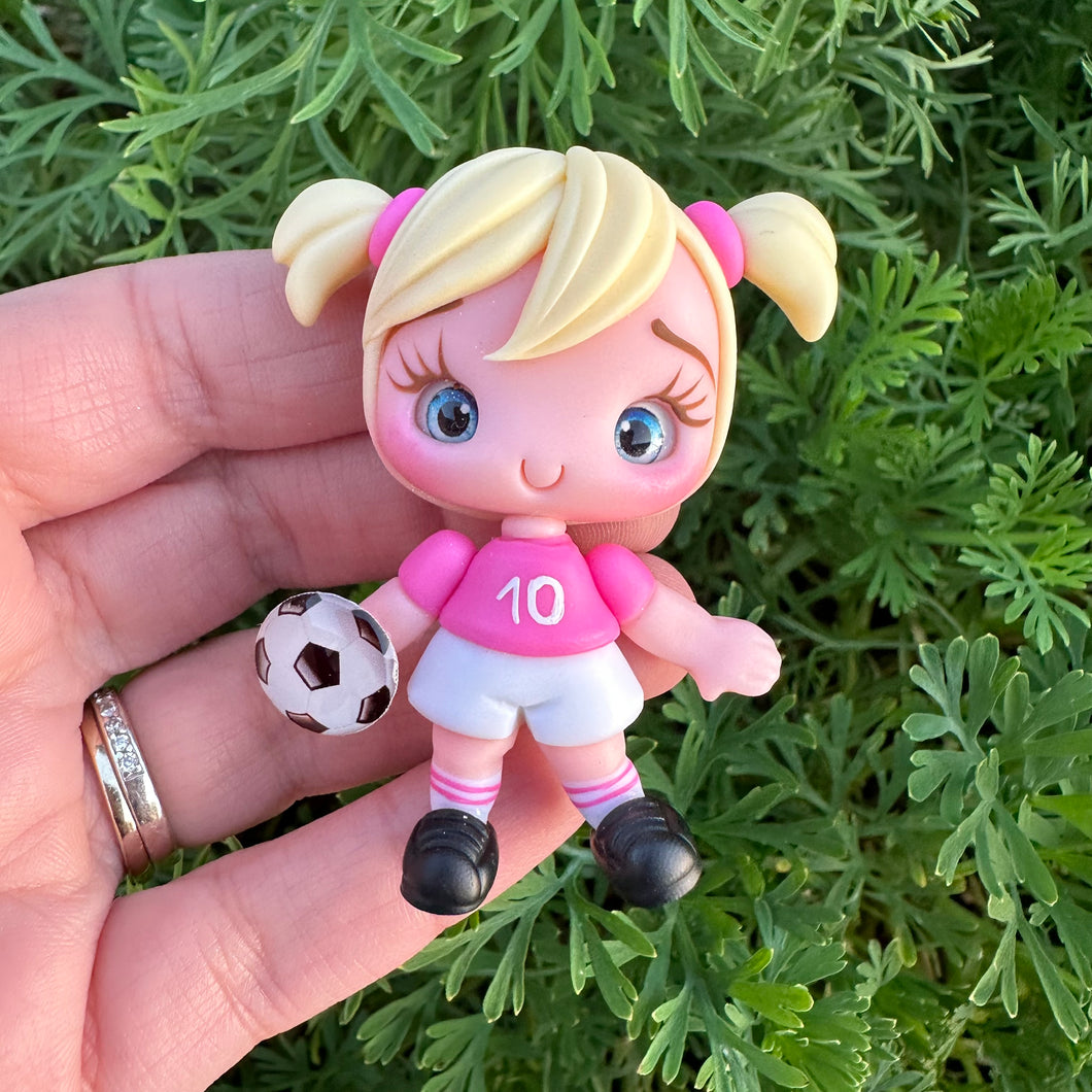 Custom Soccer Girl Clay Bow