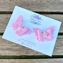 Load image into Gallery viewer, Candy Pink Lace Butterfly Piggys