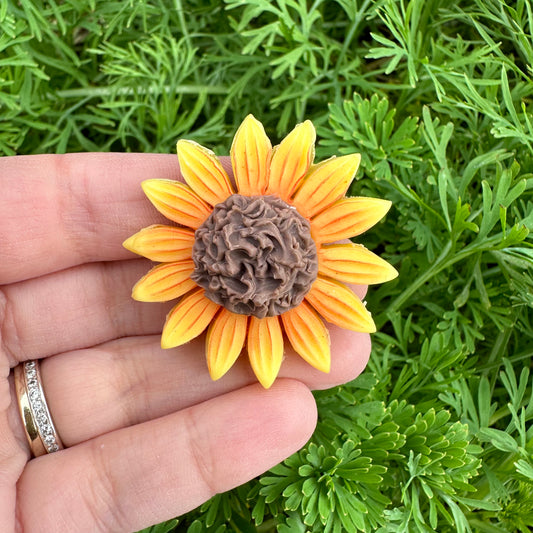 Custom Sunflower Clay Bow