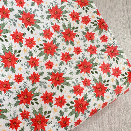 Christmas Flowers Leatherette