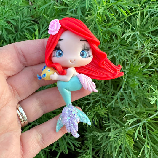 Custom Mermaid Princess Clay Bow