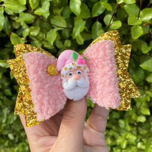 Load image into Gallery viewer, Santa Large Dolly Clay bow (11cm)