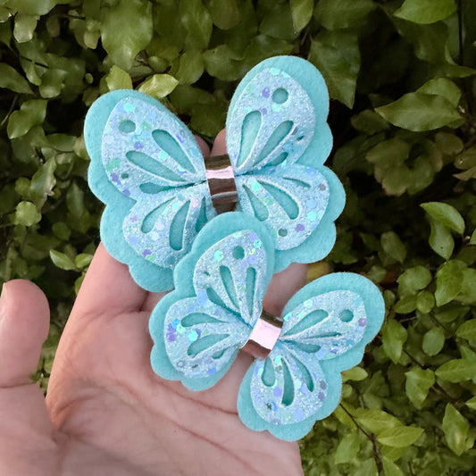 Blue Flutterfly Bow