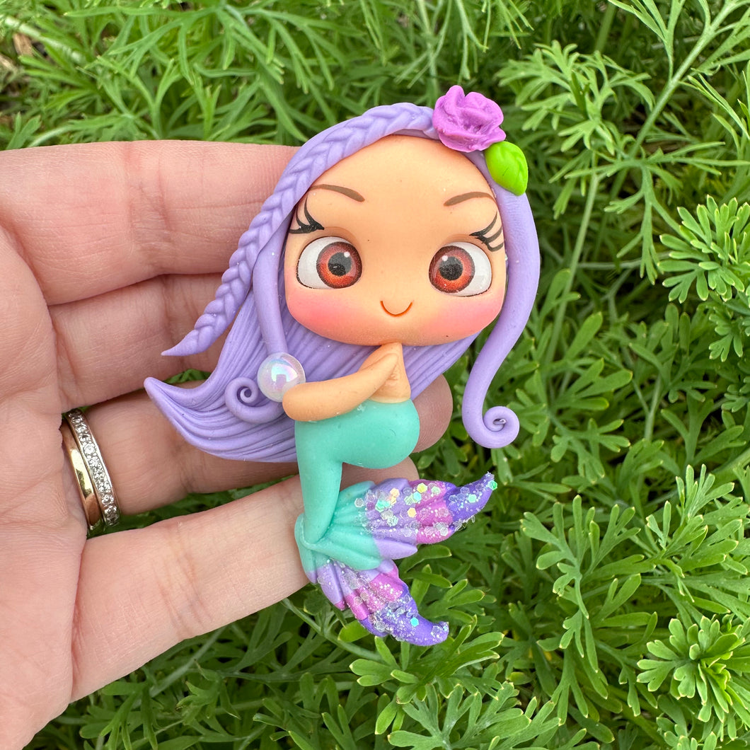 Custom Mermaid Clay Bow